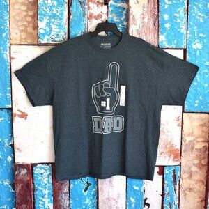 Men's Melmarc T-Shirt #1 Dad Short Sleeve 2XLARGE Charcoal Heather NEW